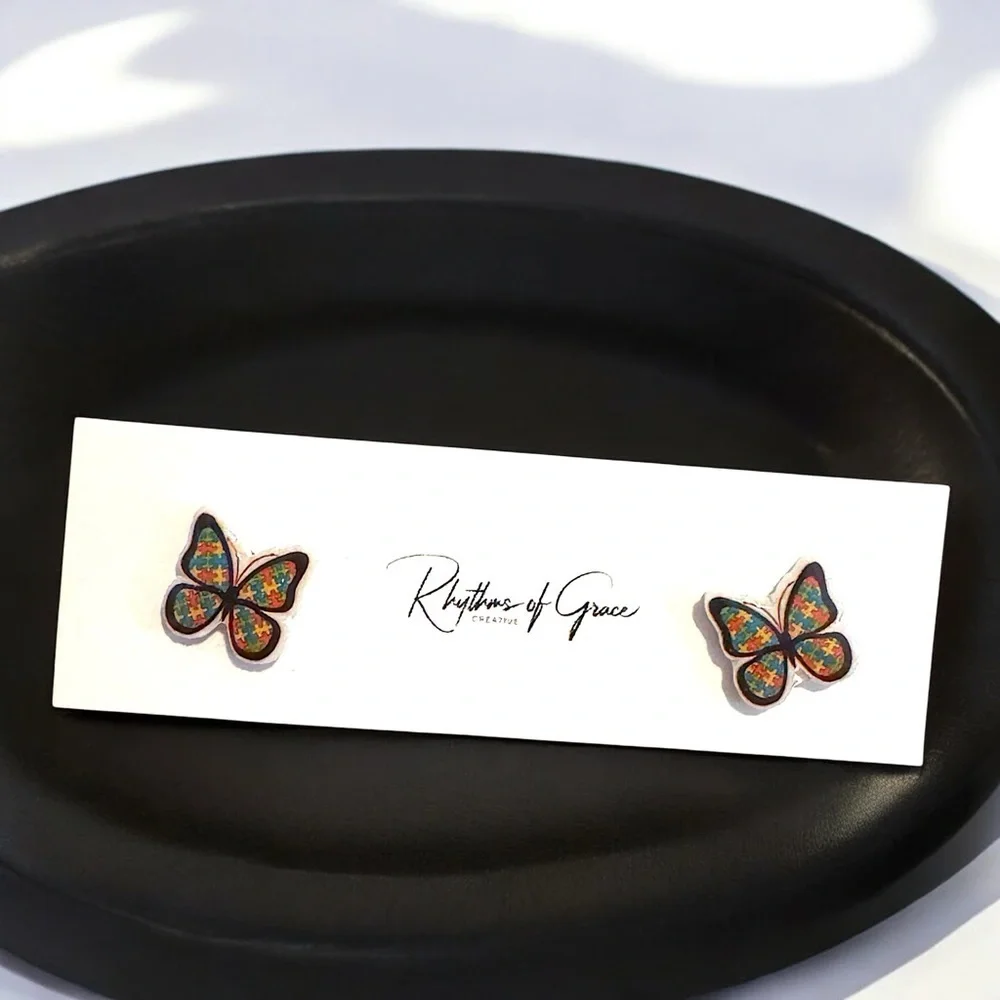 Stand Out for a Cause: Charming Autism Awareness Studs! 🧩✨NWT Stud Earrings